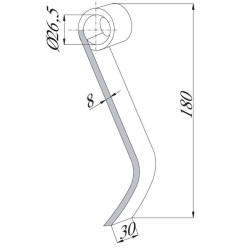 Ašmenys tiesūs 03 Maschio T40005143R