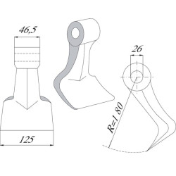 Plaktukas-smulkintuvas Desvoys, 16 tipas, T30004027R