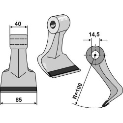 Plaktukinis spragilas su PTA danga, tinka Agrimaster CK2322C