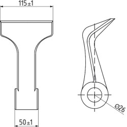 Plaktukinis spragilas, tinkantis Kuhn 6061699Z