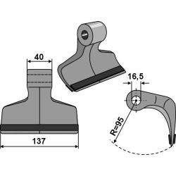 Plaktukinis spragilas, sunkiai dengtas PTA danga, tinka Berti CK0950C