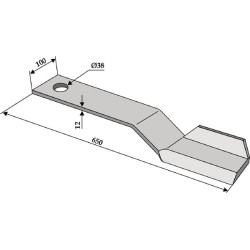 Viršutinio pjovimo peilis LH 650 7770701N