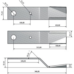 Vejapjovės peilis CCW Major 12000 9GRBAN