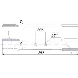 Ašmenų ilgis: 700x10 mm CK2730