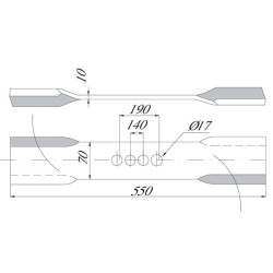 Ašmenų ilgis: 550 x 10 mm CK2770