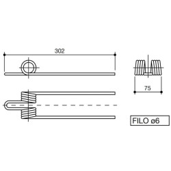 Grėblio dantys Ceccato C063AN