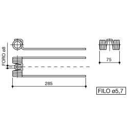 Grėblio dantys BCS 00311N