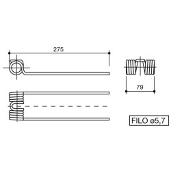 Grėblio dantys Repossi D0011AN