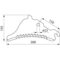 Peilis, ruloninis presas John Deere SM15488