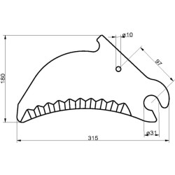 Peilis, ruloninis presas New Holland SM19505