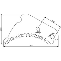 Peilis, ruloninis presas Welger SM82210