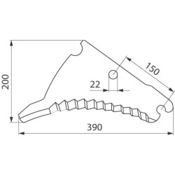 Peilis, apvalus presas Deutz SM09168