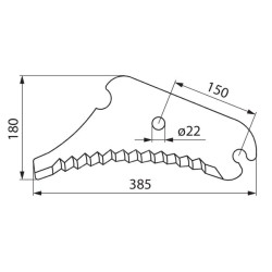 Rulonų preso peilis Deutz SM09150