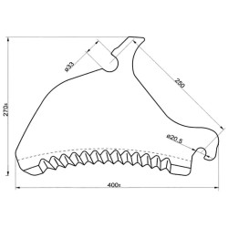 Siloso vežimėlio peilis, tinkantis Pöttinger Jumbo, Torro 434135N