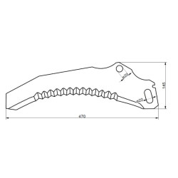 Siloso vežimėlio peilis, tinkantis Pöttinger Ernteprofi, Ladeprofi, Trend 434070N