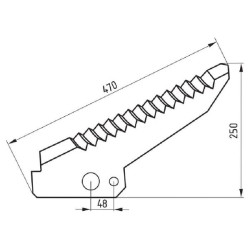Priekabos rotoriaus mentė, 461 x 130 x 5 3025968240