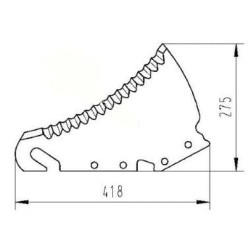 Siloso vežimėlio peilis, trumpas 41517501