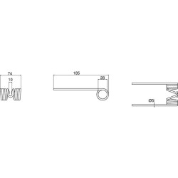 Paėmimo noragas Welger 0343580000N