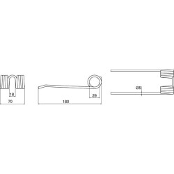 Originalus DEUTZ-FAHR VF06263431 rinktuvo dantis