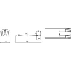 Originalus DEUTZ-FAHR VF06581781 rinktuvo dantis