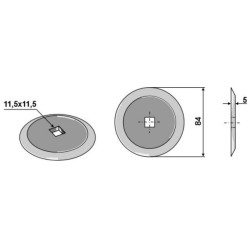 Pjovimo diskas Ø84x5mm, 11,5 kv. m. 70267N