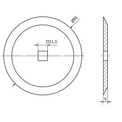 Pjovimo diskas Ø95x5mm 11,5x11,5 65598N