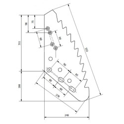 Šėrimo vagono peilis su volframo danga 530948