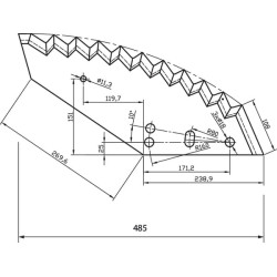 Pašarų maišytuvo peilis, padengtas volframo sluoksniu 8113800040N