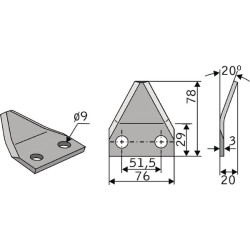 Paprastas 20 sekcijų 78 mm Marmix FM13164