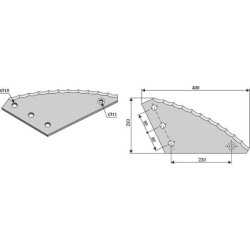 Pašarų vežimėlio peilis 5 mm Strautmann 60103501Z