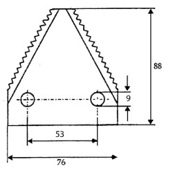 Pašarų vežimėlio peilis FM09165