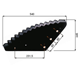 Pašarų vežimėlio peilis Agm FM01194