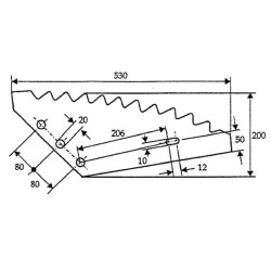 Dantytas tiektuvo vežimėlio peilis FM15135