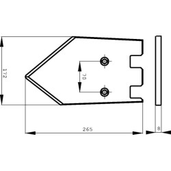 LA70 dešinysis noragėlis 8x172x265 08900029N
