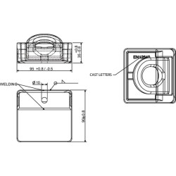 Suvirinimo dengta antgalis 95 x 90 mm H35 mm 709031KR
