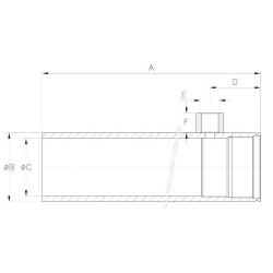 Vamzdžio eiga 63 mm, ilgis 500, ilgis  602, DS29063070500