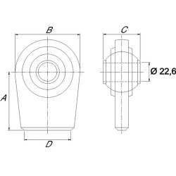 Cilindro antgalis G22.6 KF L40mm KF22640D