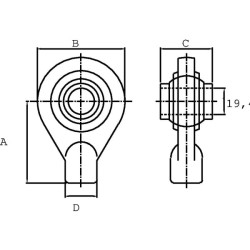 Cilindro antgalis G25.7 KR L55mm KR25755D