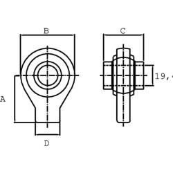 Cilindro antgalis G19.4 KR L40mm KR19440U
