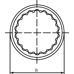 Rakto įvorė lygi 1 SAE 6B L5 MA1SAE6B