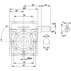 Sliekinės pavaros reduktorius I  7,5 GR04075