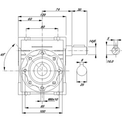 Sliekinės pavaros reduktorius I  30 GR05030