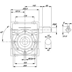 Sliekinės pavaros reduktorius I  20 GR11020