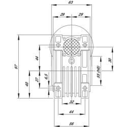 Sliekinės pavaros reduktorius I  25 GR03025