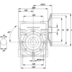 Sliekinės pavaros reduktorius I  20 GMR09020100B14
