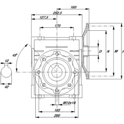 Sliekinės pavaros reduktorius I  50 GMR11050112B5