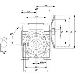 Sliekinės pavaros reduktorius I  10 GMR0301056B14