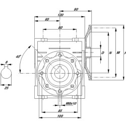 Sliekinės pavaros reduktorius I  40 GMR0504063B5