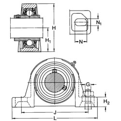 Plieninis guolio korpusas 7500SY508M