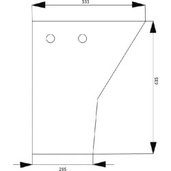 Case - IH 840 1989741C1N Durų stiklas apatinis